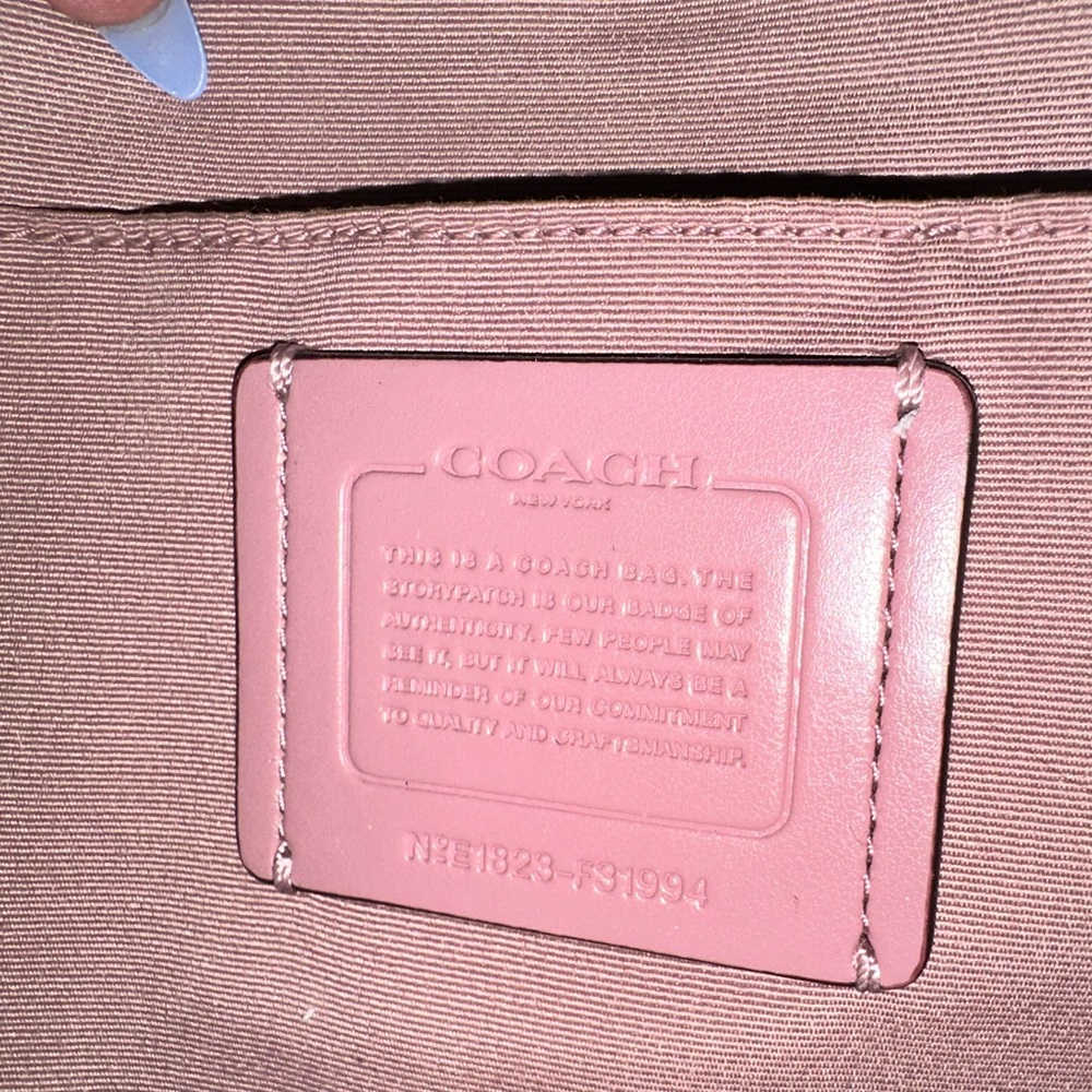 Coach Pink and Tan Women's Bag - Picture 3 of 4